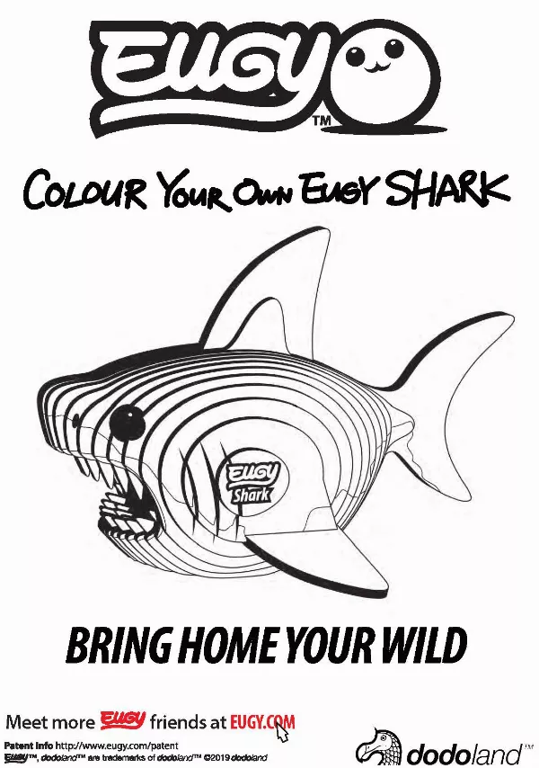 Colouring Sheet Eugy Shark